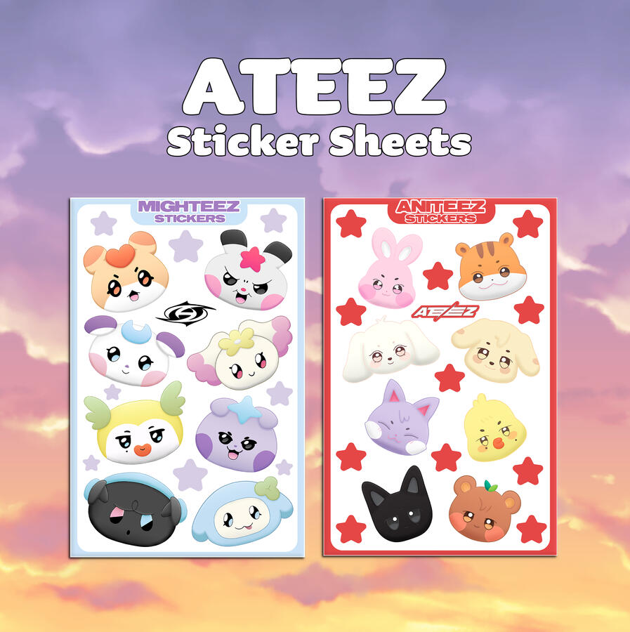Ateez sticker sheets