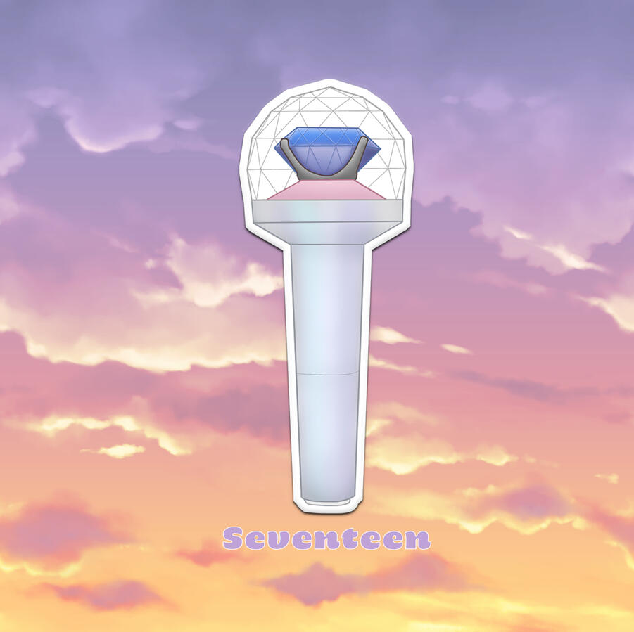 Seventeen Lightstick Sticker Seventeen Lightstick Sticker