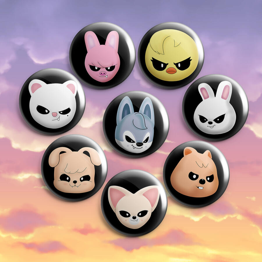 Stray Kids Evil Skzoo Pins Stray Kids Evil Skzoo Pinback Button Badges