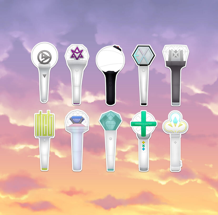 kpop boy lightstick stickers kpop boy lightstick stickers