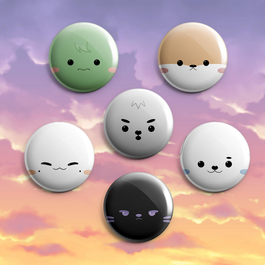 Monmungchi X Pinback Buttons Monmungchi X Pinback Buttons