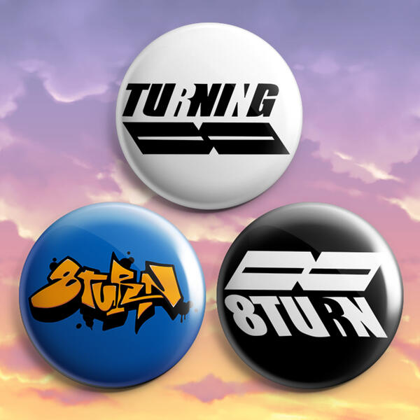 8turn pins 8turn pinback buttons