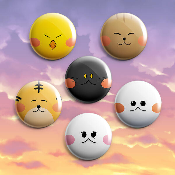 Oneus Animal Pinback Button