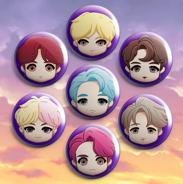 BTS Member Pins BTS Member Vinyl Stickers